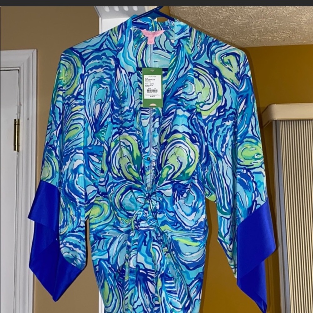 🛑SOLD 🛑 🆕 Lilly Pulitzer Silk dress size M - Picture 4 of 9